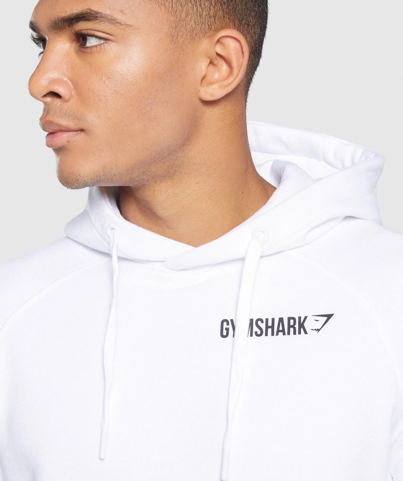 Gymshark Crest Hoodie - White