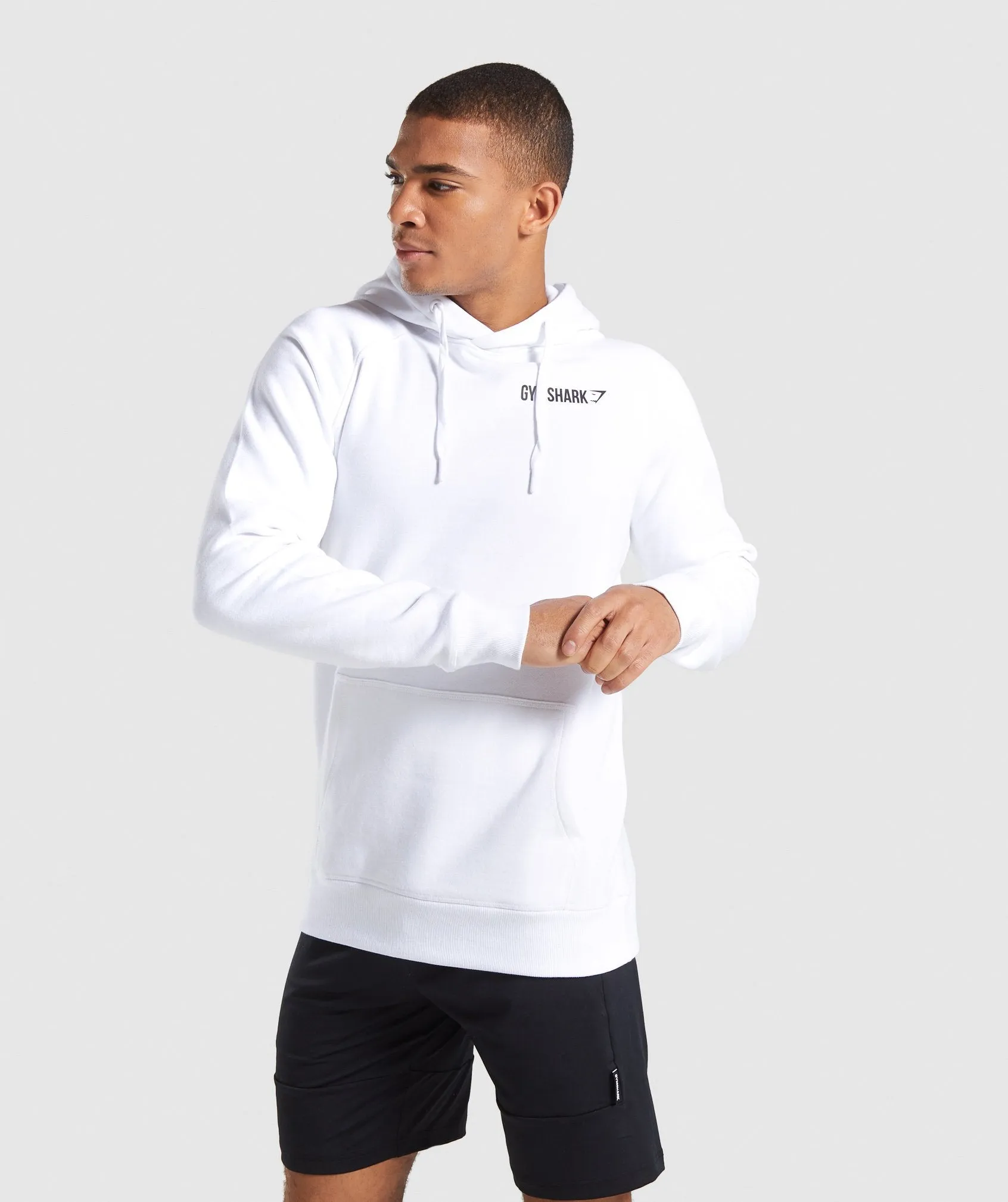 Gymshark Crest Hoodie - White