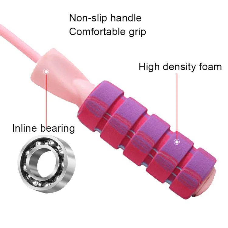 H8010 Weight Bearing Rope Skipping Fitness Equipment(PVC Rope Pink)