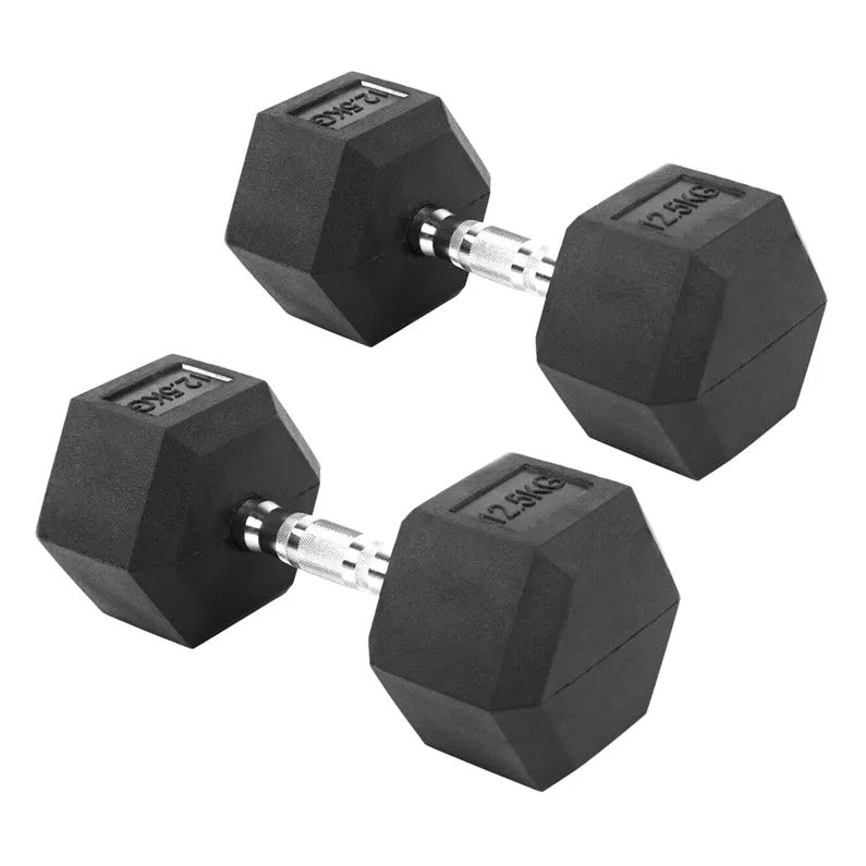 Hex Dumbbells - Rubber Coated Weights