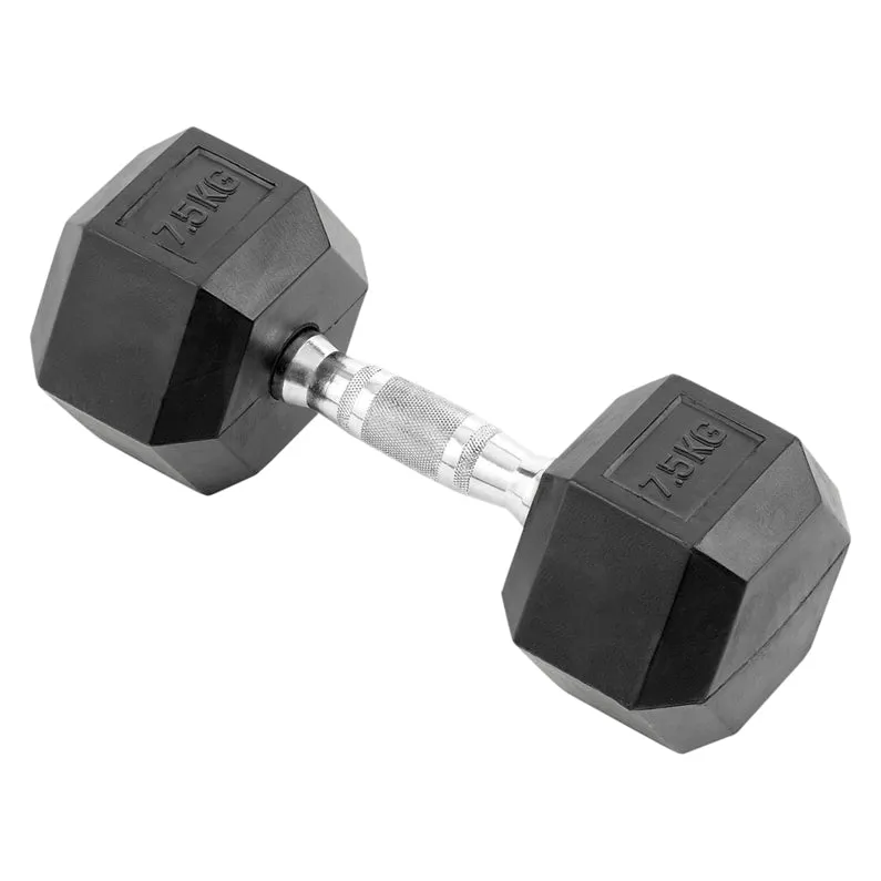 Hex Dumbbells - Rubber Coated Weights