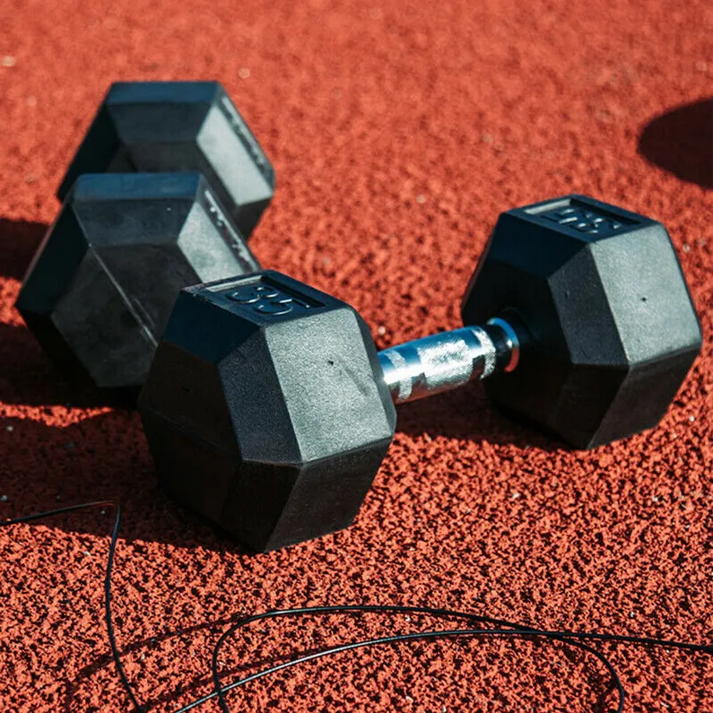 Hex Dumbbells - Rubber Coated Weights