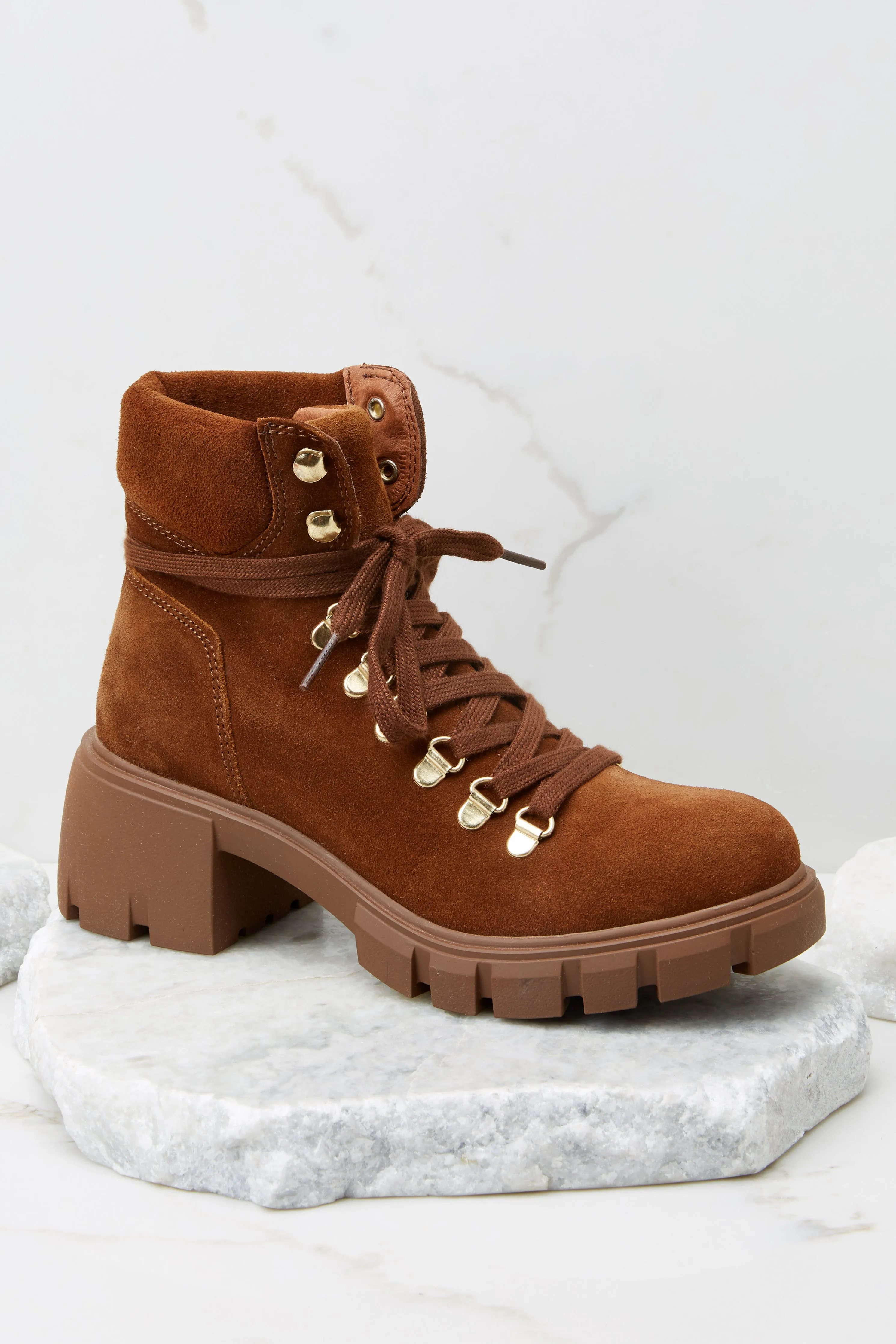 Hint Chestnut Suede Boots