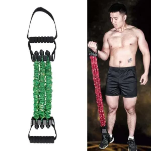 Home Fitness Chest Expander Multifunctional Arm Training High Elastic Pull Rope, Specification: 75kg (Lightning Green)