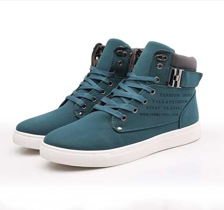 Hot Men Shoes Sapatos Tenis Masculino Male Fashion Spring Autumn Leather Shoe For Men Casual High Top Shoes Canvas Sneakers