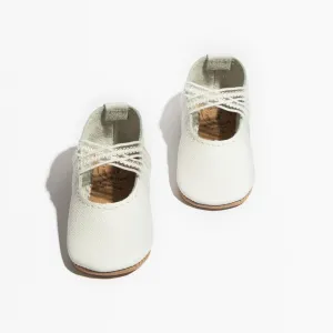 Ivory Lace Ballet Slipper Baby Shoe