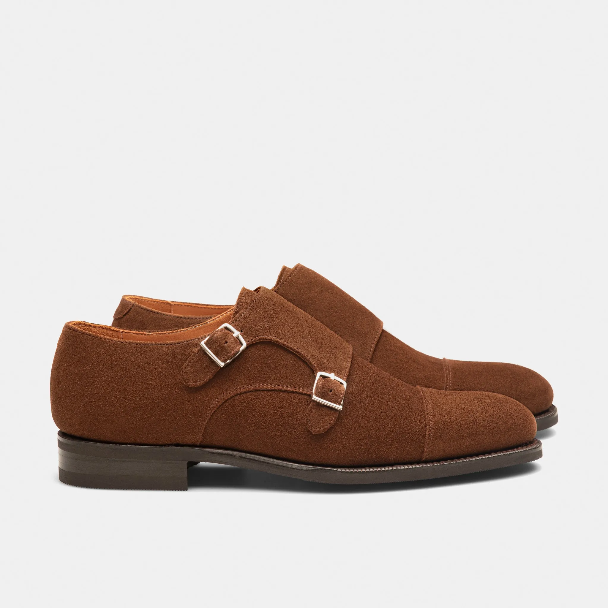 James Double Monk Brown Suede