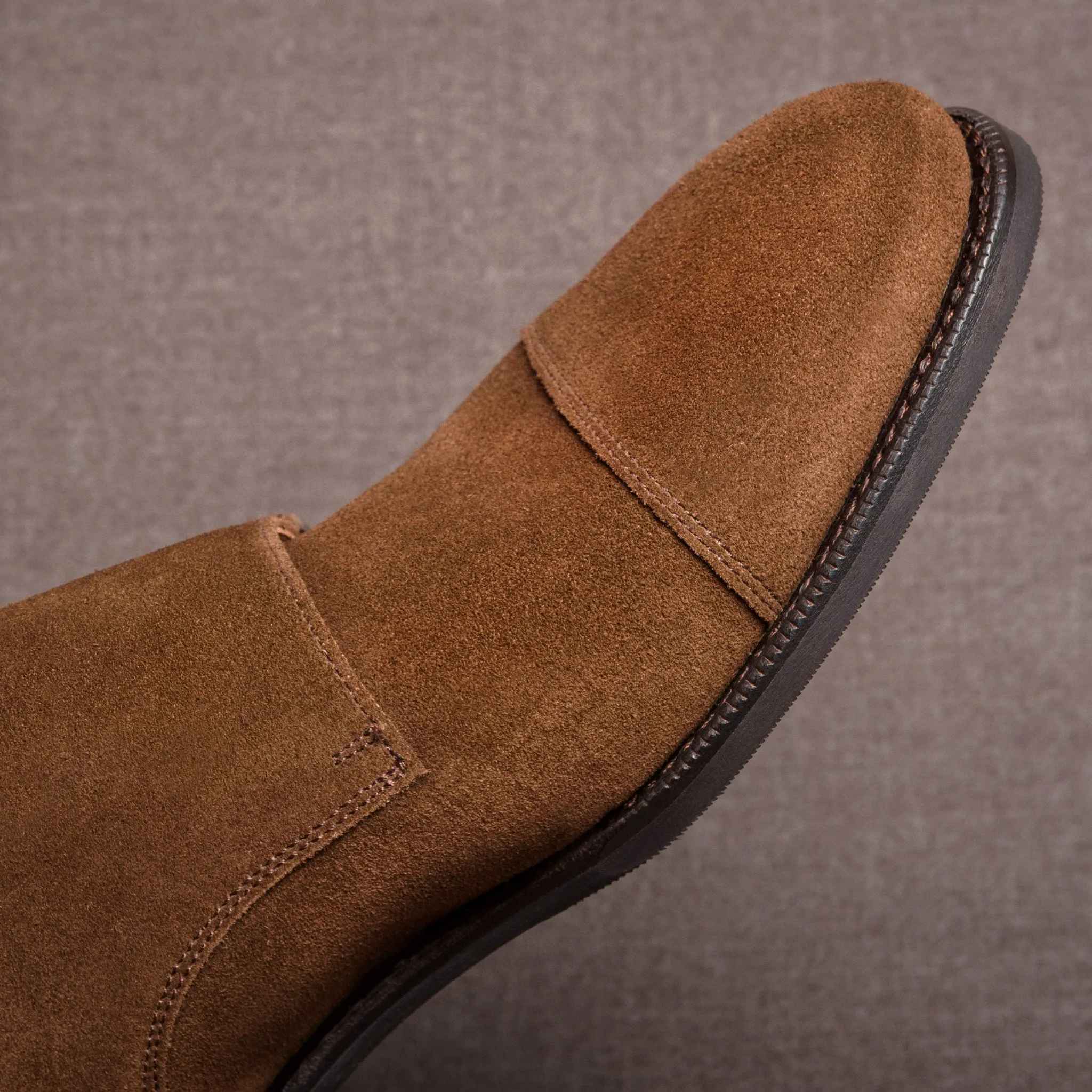 James Double Monk Brown Suede