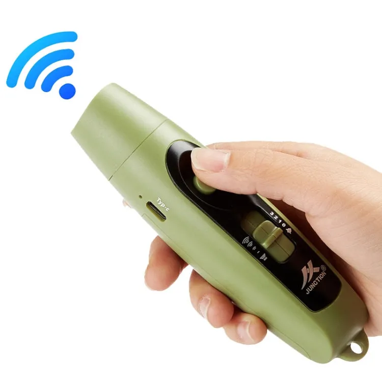 JUNCTION USB Charging High Decibel Traffic Command Outdoor Training Whistle with Lighting Function(Green)