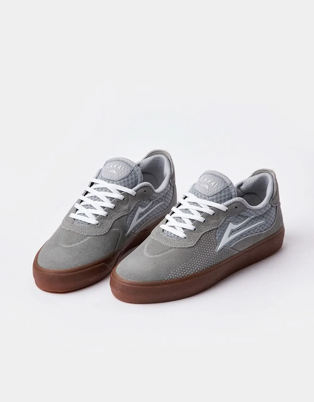 Lakai Essex Skate Shoes - Light Grey/Gum Suede