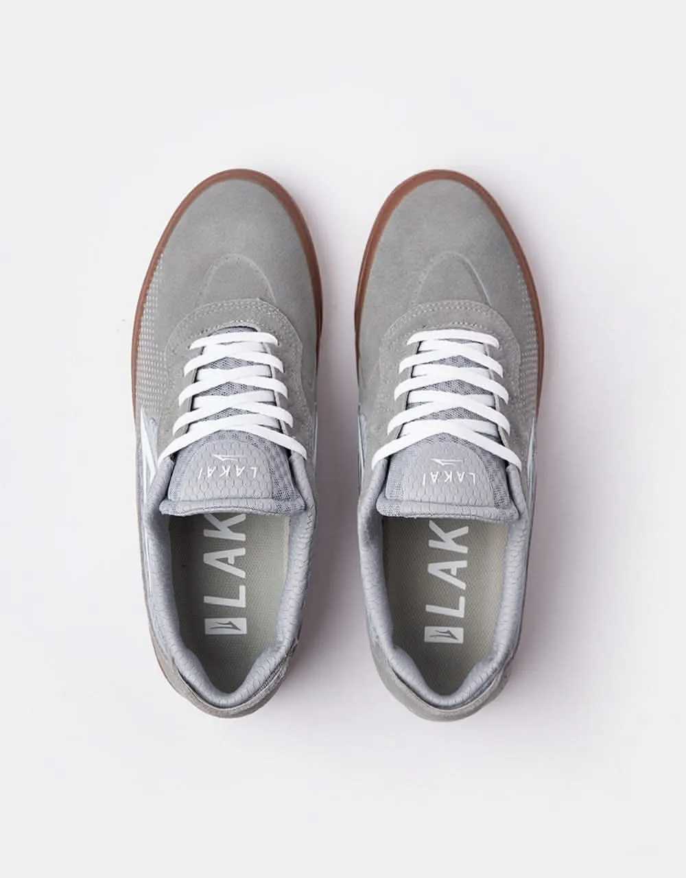 Lakai Essex Skate Shoes - Light Grey/Gum Suede