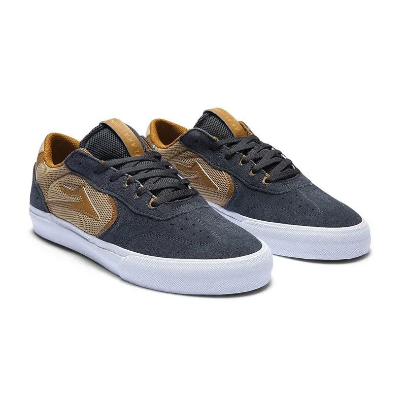 Lakai Limited Footwear ATLANTIC VULC Mens CHARCOAL/TAN SUEDE Shoes