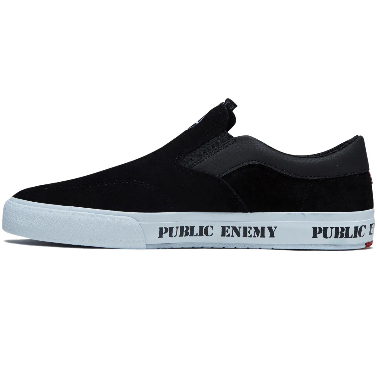 Lakai x Public Enemy Owen Vulc Shoes - Black/Red Suede