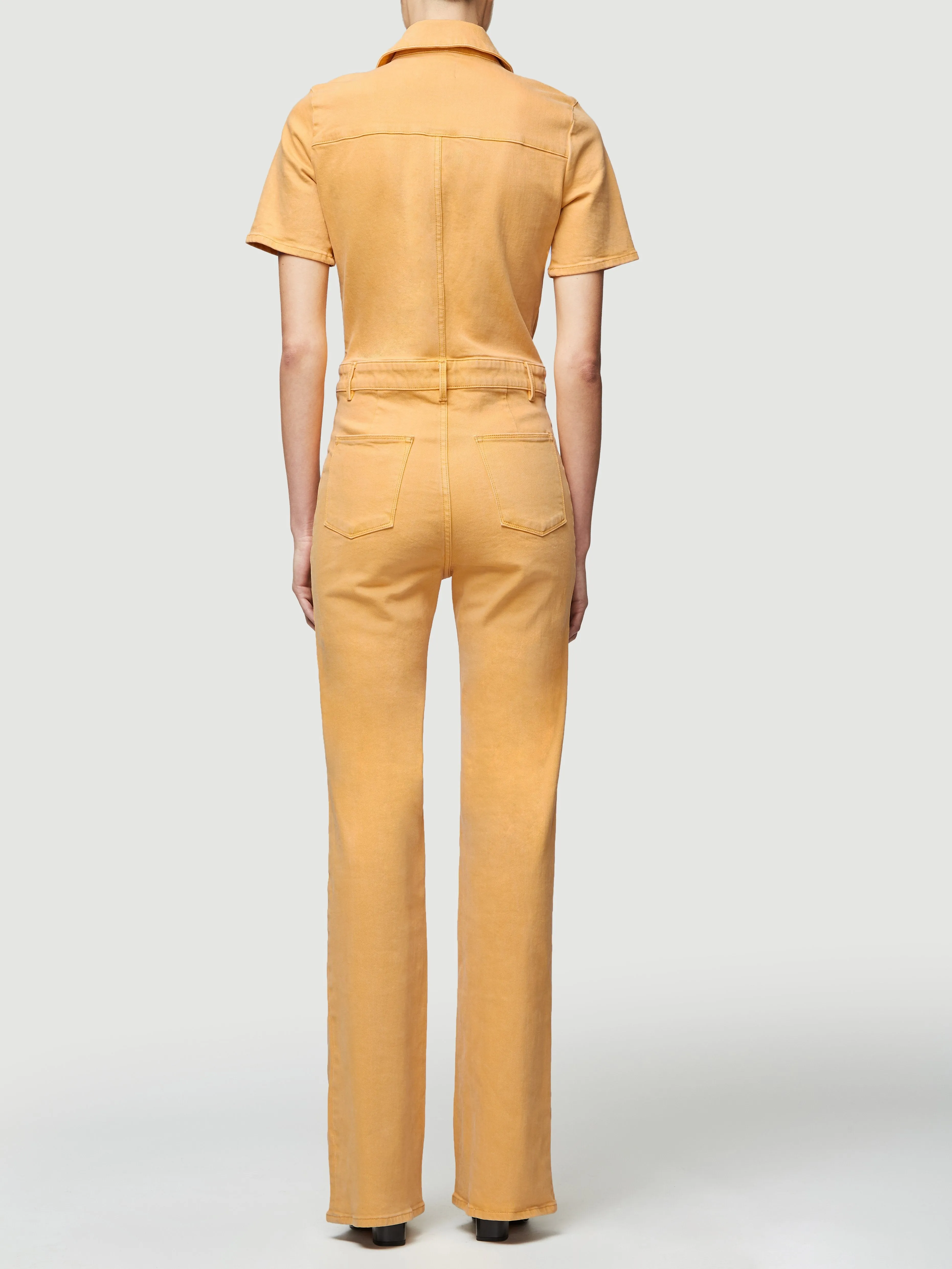 Le Flare De Francoise Belted Jumpsuit -- Marigold