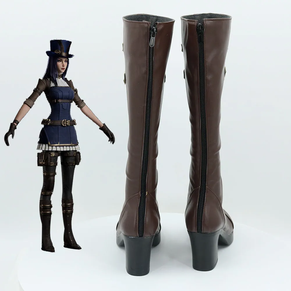 League of Legends Arcane Caitlyn Shoes Cosplay Boots B Edition