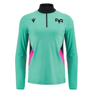 Macron Ospreys Rugby Mens Training Poly Zip Top