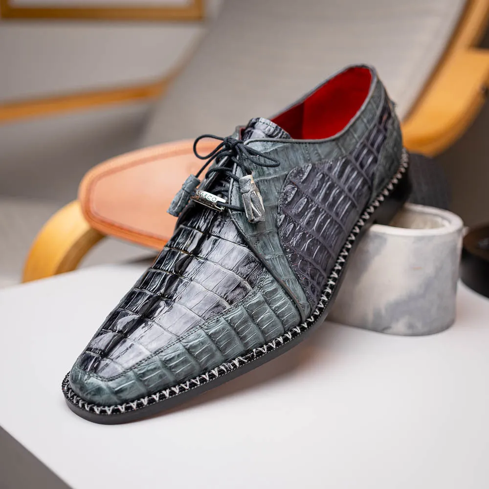 Marco Di Milano Caribe Derby Gray Caiman Shoes