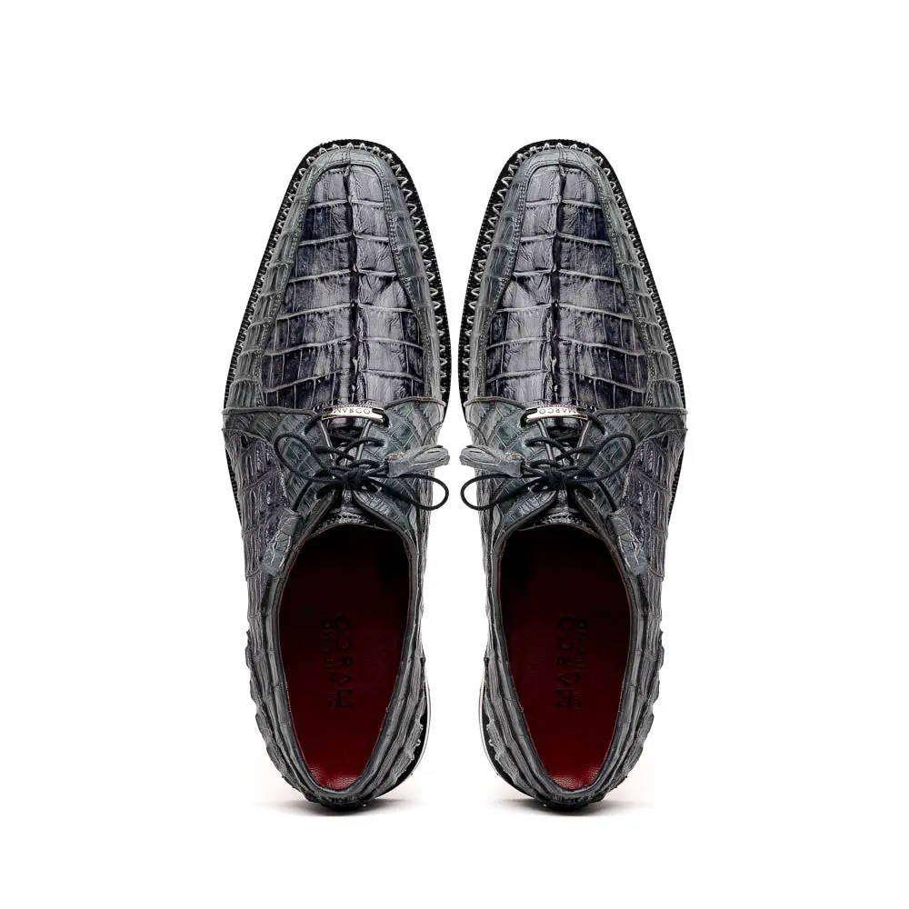 Marco Di Milano Caribe Derby Gray Caiman Shoes