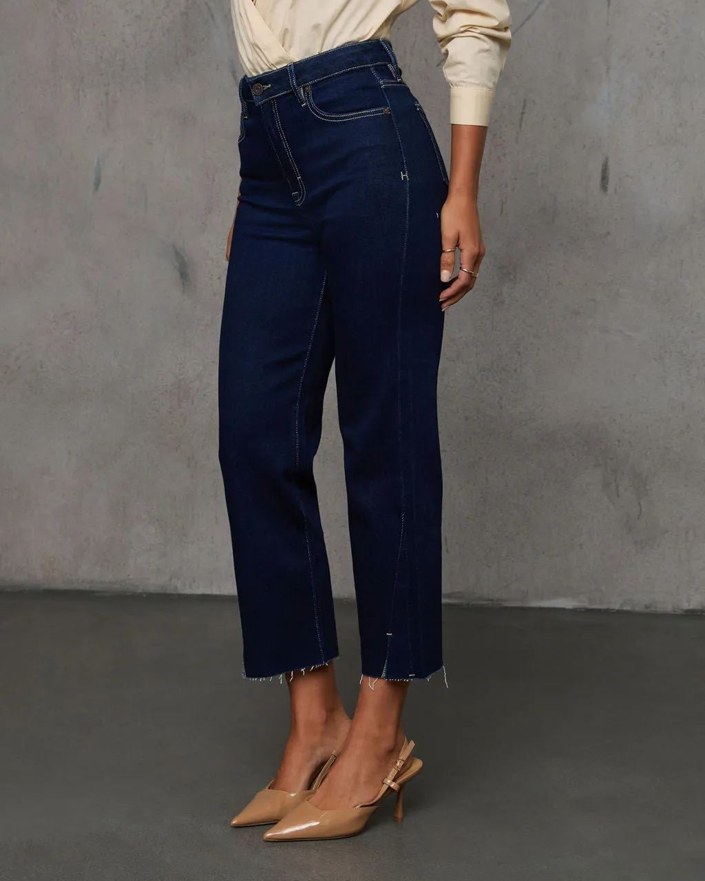 Marisse High Rise Relaxed Straight Leg Jeans