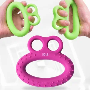 MAXSOINS MXO-DOUBLE-001 Frog Shape Finger Grip Training Device Finger Grip Ring, Specification: 50LB (Double-sided Purple)