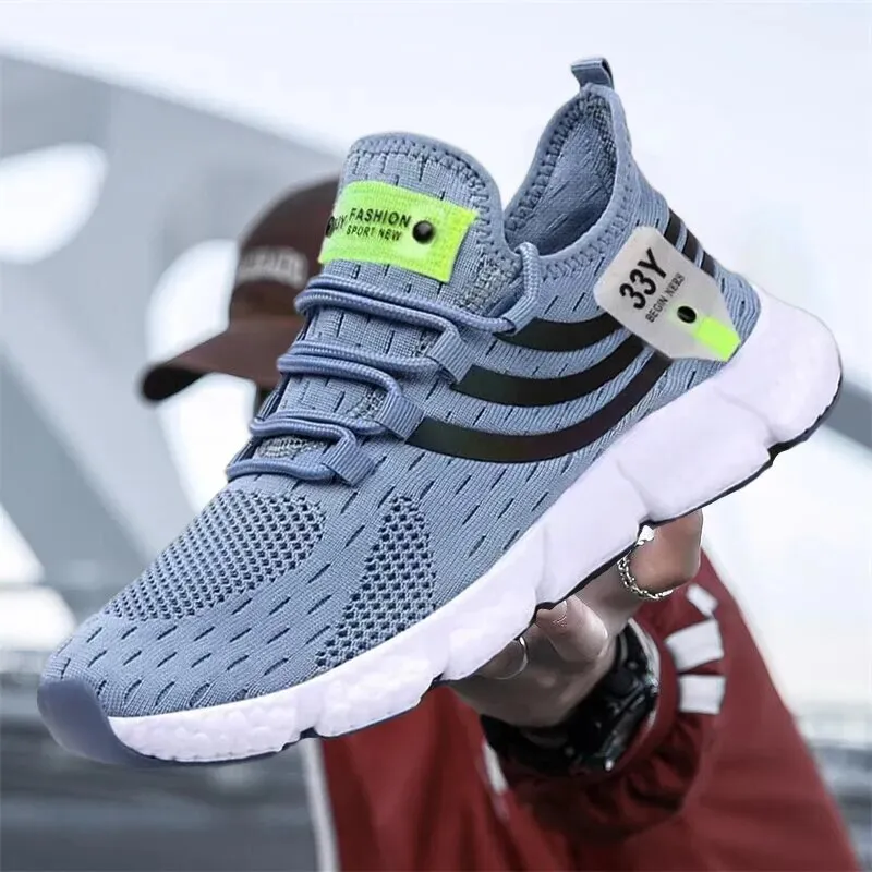 Men Shoes Breathable Classic Running Sneakers For Man Outdoor Light Comfortable Mesh Shoes Slip On Walking ShoesTenis