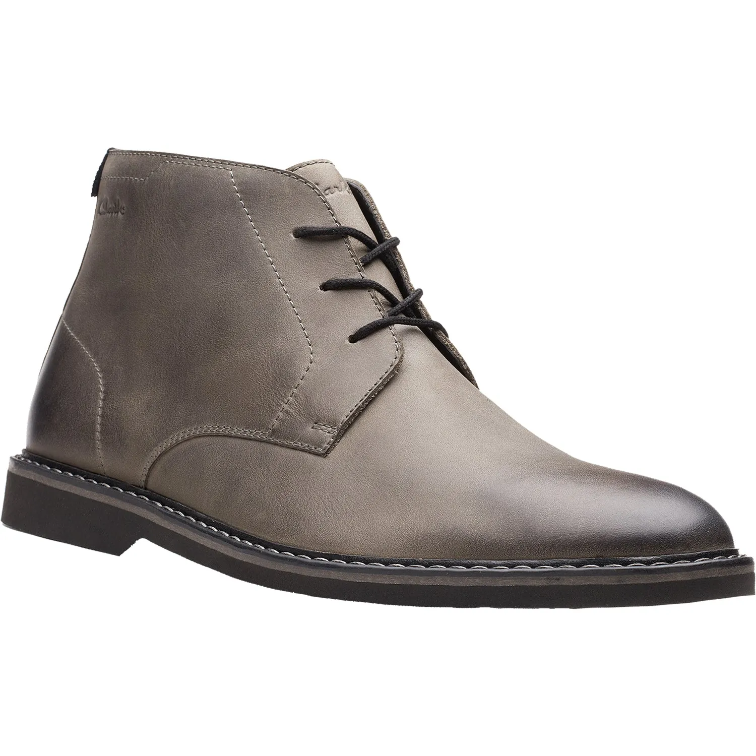 Men's Clarks Atticus LT Mid Dark Grey Leather