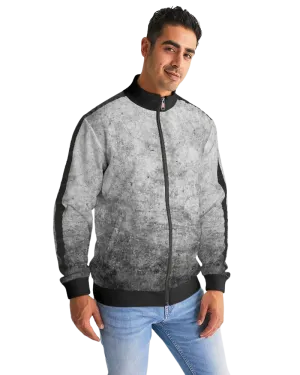 Men's Jacket, Black & Gray Stripe-Sleeve Track Jacket