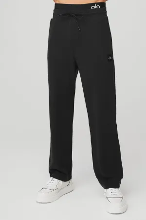 Micro Waffle Fast Break Sweatpant - Black