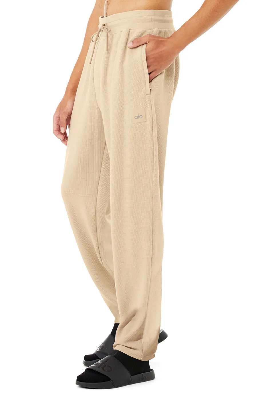 Micro Waffle Fast Break Sweatpant - Sand Dune