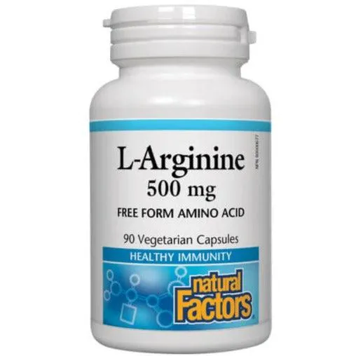 Natural Factors L-Arginine 500mg 90 Veggie Caps