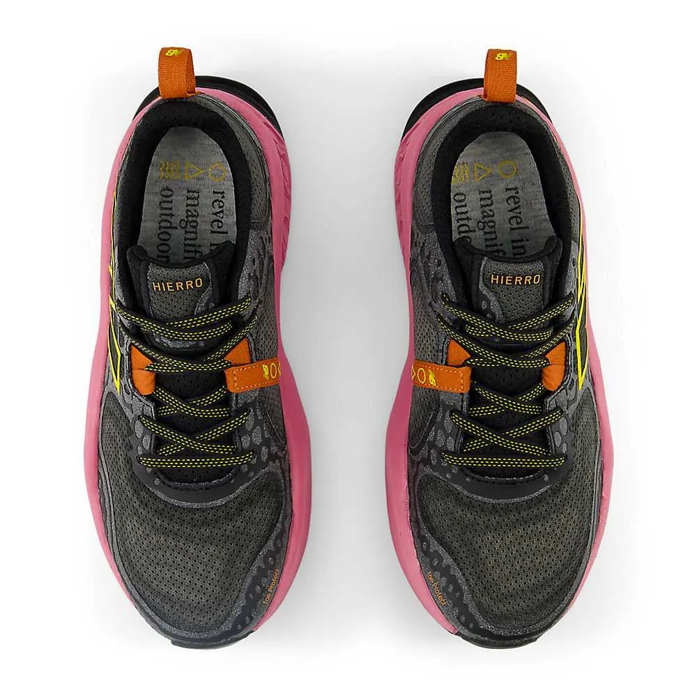 New Balance Fresh Foam X Hierro v8 (Womens) - Black with real Pink and Ginger Lemon