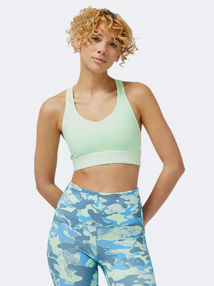 New Balance Pace 3.0 Women Training Bra Green Aura