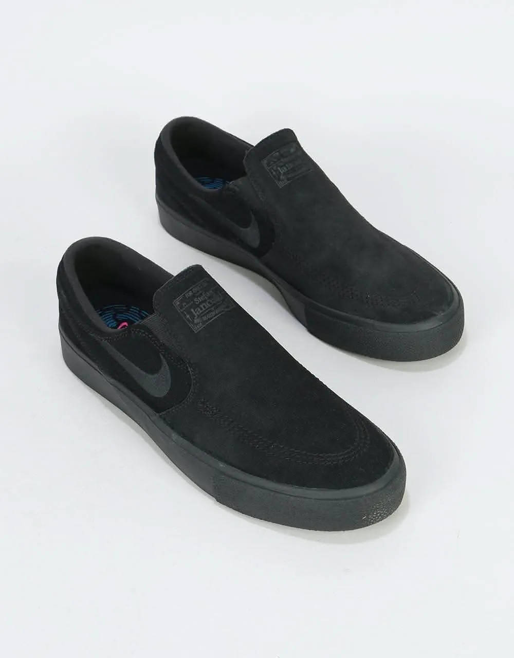 Nike SB Zoom Janoski Slip RM Skate Shoes - Black/Black-Black-Black