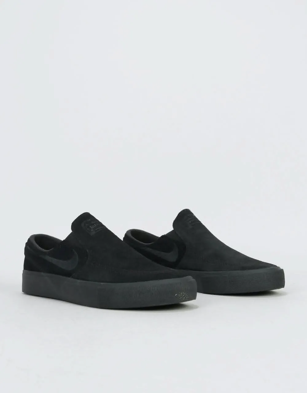 Nike SB Zoom Janoski Slip RM Skate Shoes - Black/Black-Black-Black