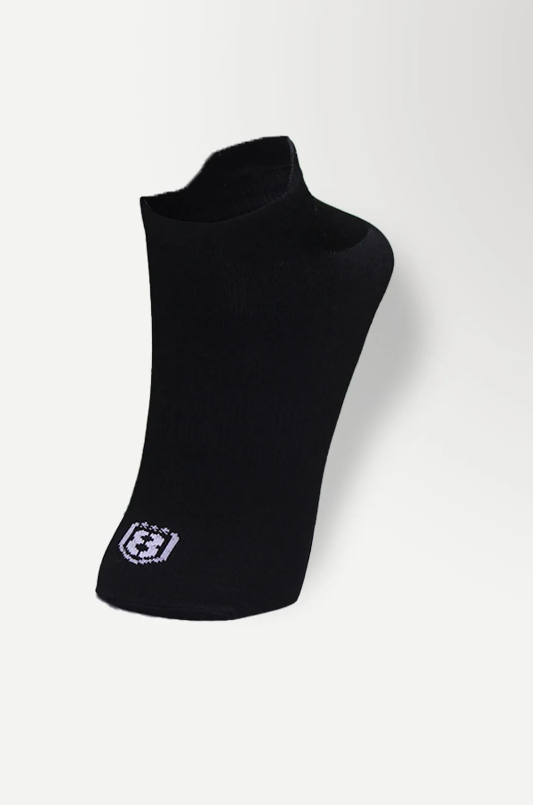 Nylon Low Ankle Socks With Rubber Grip  - Black