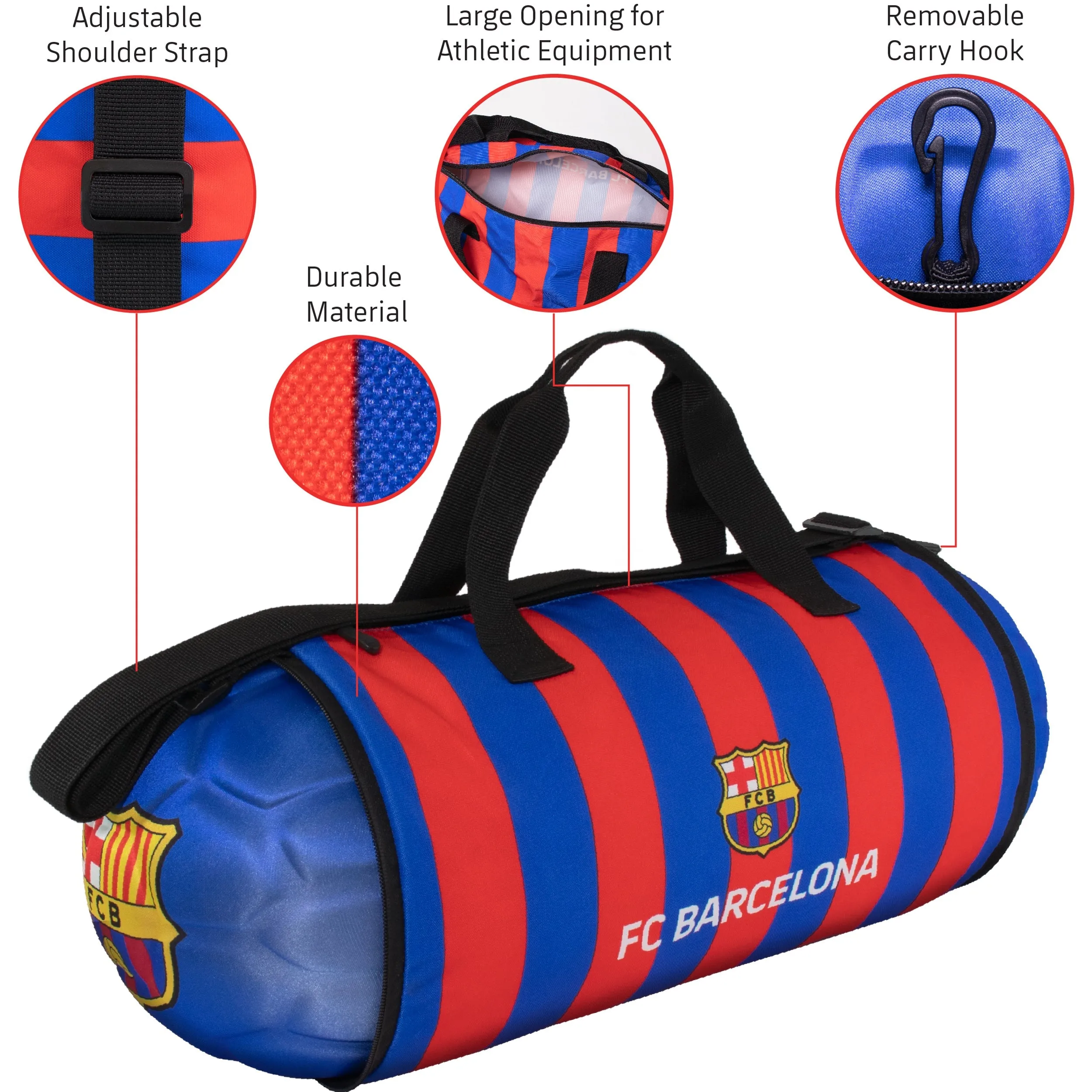 Official FC Barcelona Foldable Duffel Bag Maccabi Art