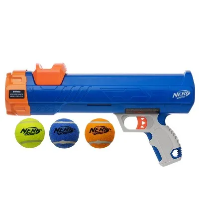 Open Box - NERF 16" Blaster with 2.5" Non-Squeak Tennis Ball Dog Toy - 3pk