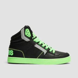 Osiris Clone High Top Shoes - Black/Black/Green