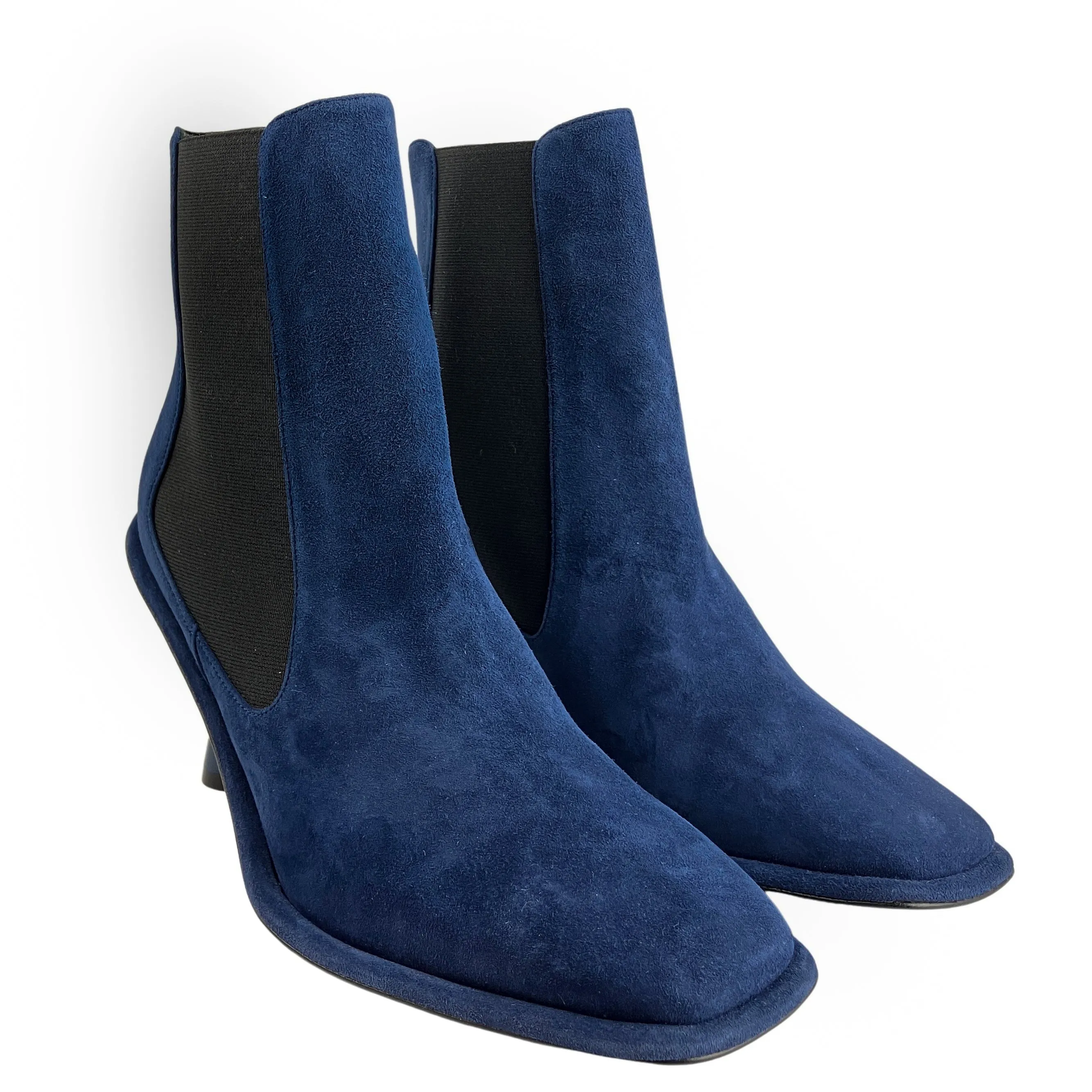 Pierre Hardy Suede Lava Boots in Navy