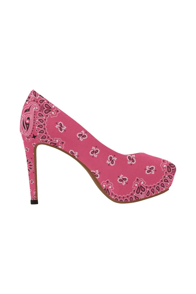 Pink Bandana Women's High Heels