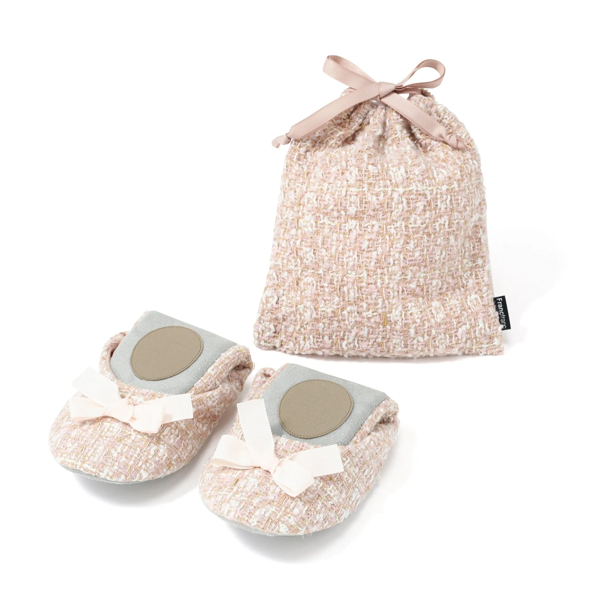 Pocketable Roomshoes Tweed  Pink