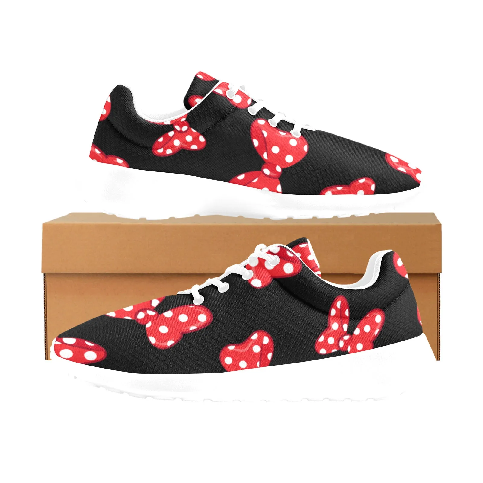 Polka Dot Bows Men's Athletic Shoes