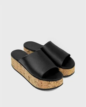 PRE-ORDER Vegan Grapes Leather Geigi Flatforms Sandals by Bohema