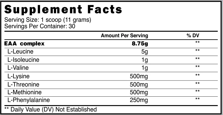 Prime Nutrition EAA's 30 Servings