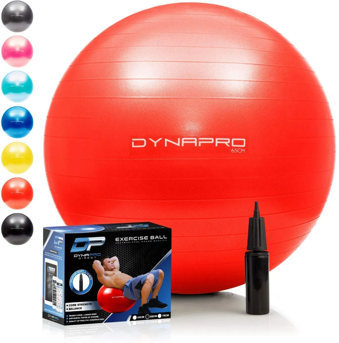 Professional Grade Exercise Ball | Extra Thick | Anti - Burst Material