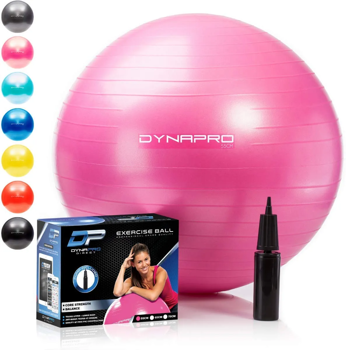 Professional Grade Exercise Ball | Extra Thick | Anti - Burst Material