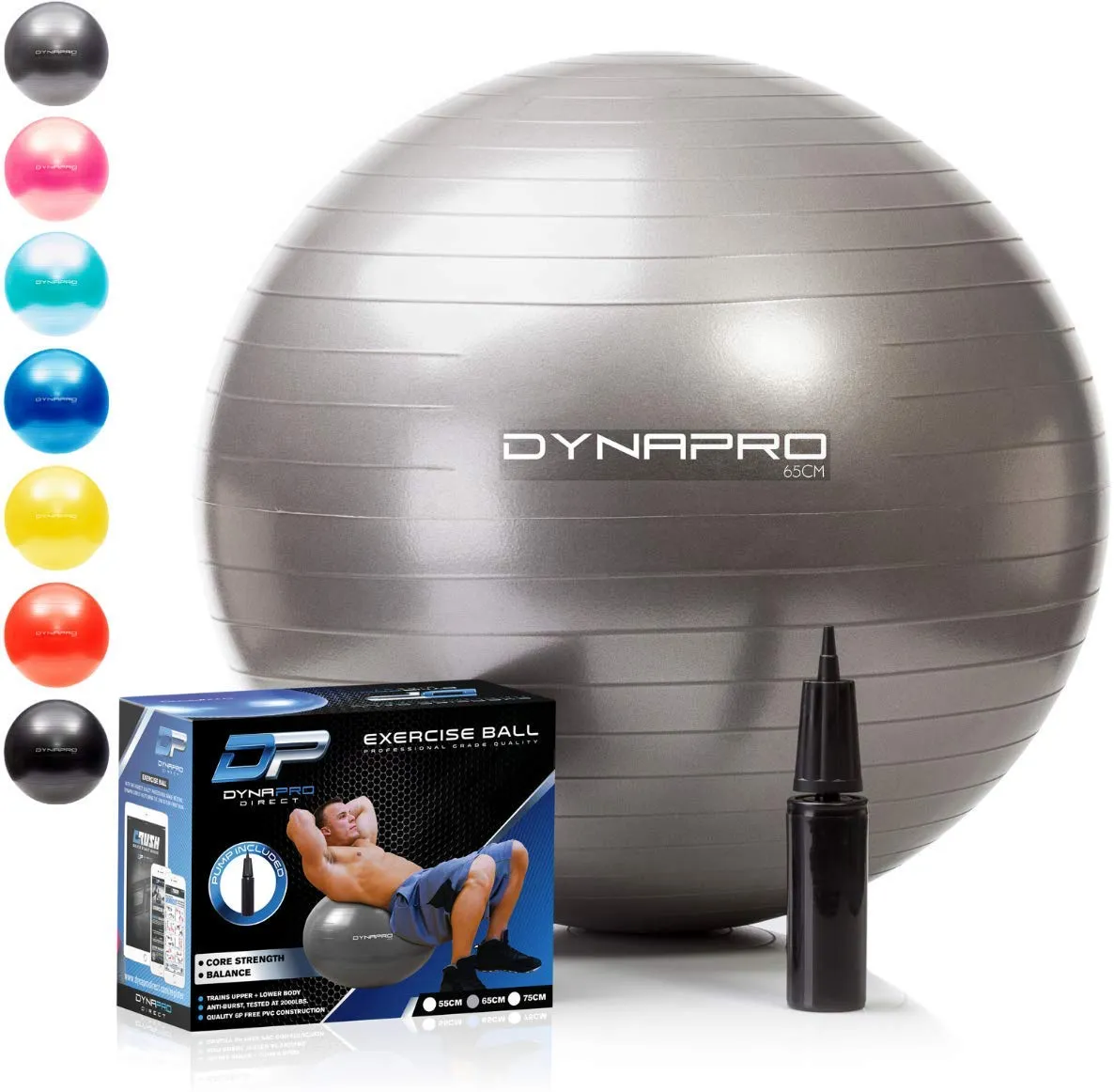 Professional Grade Exercise Ball | Extra Thick | Anti - Burst Material