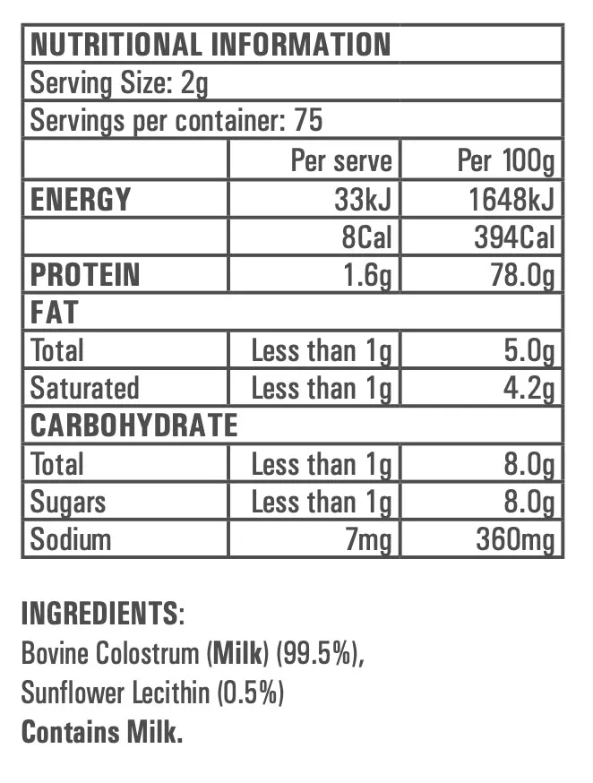 Pure Colostrum 150g