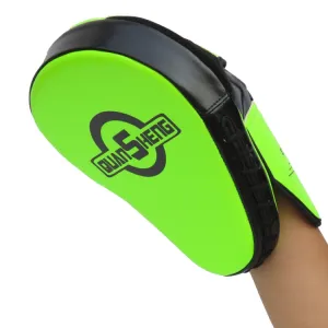 QUANSHENG HSG-20 Arc Boxing Hand Target Sanda Fighting Training Target(Fluorescent Green)