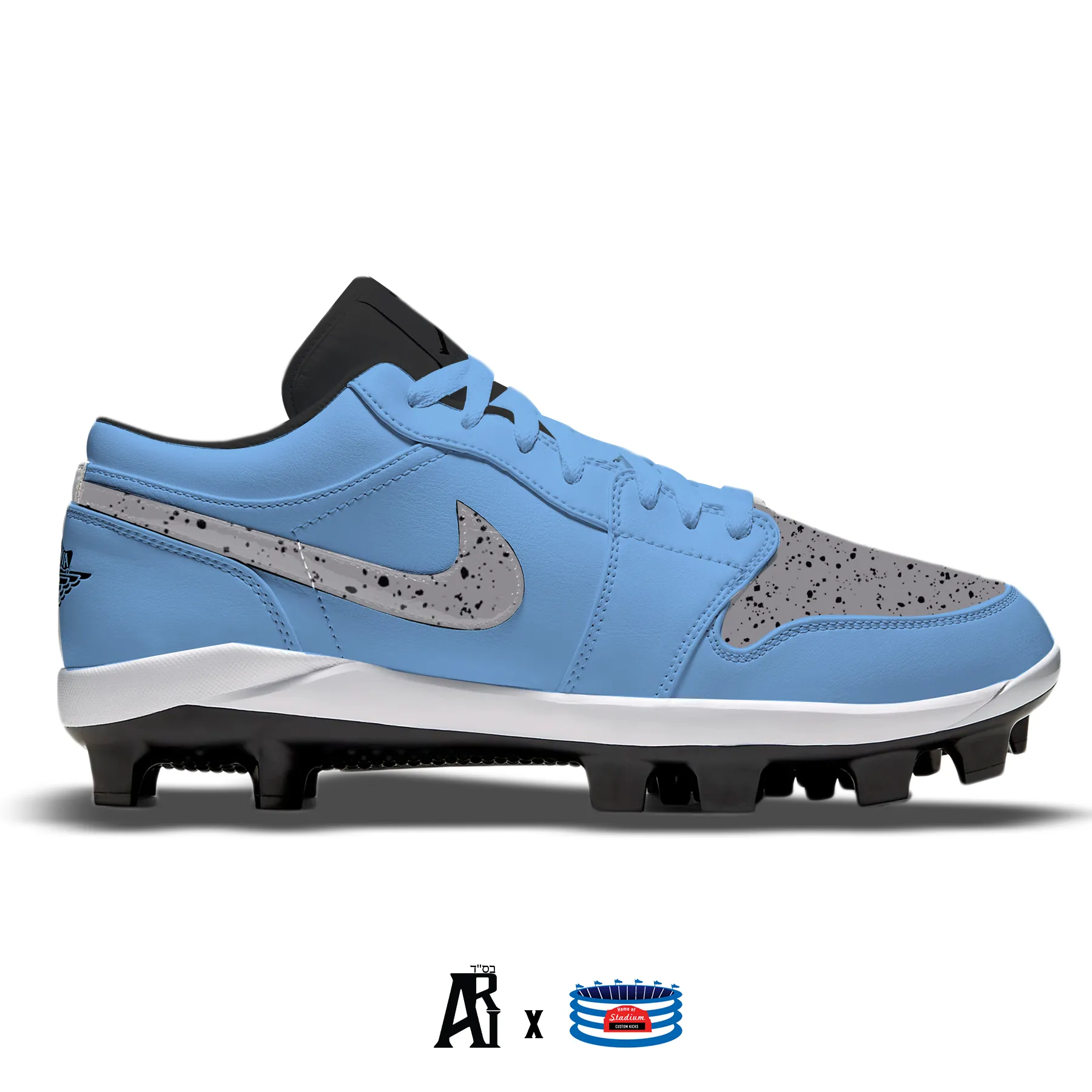 "Carolina Blue Cement" Jordan 1 Retro Cleats